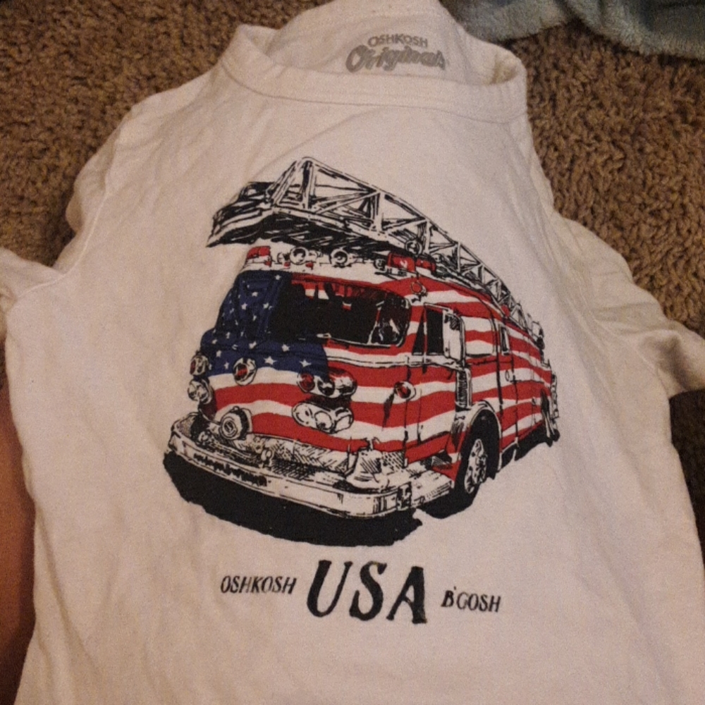 4th of July Firetruck tshirt